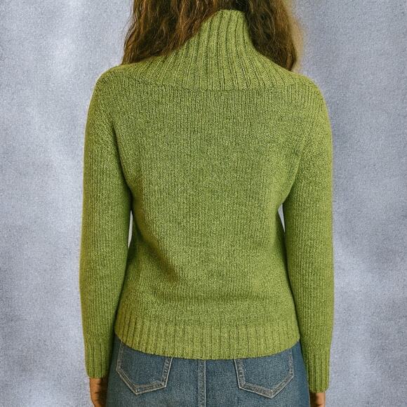 St. John’s Bay 2010s Green Cowl Neck Knit Pullover Sweater Medium - Picture 2 of 8